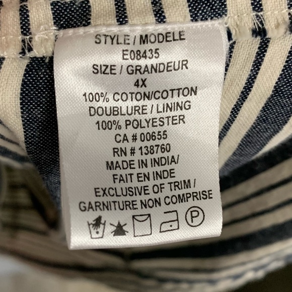 Addition Elle Knee Length Striped Dress with Pockets - Picture 4 of 5